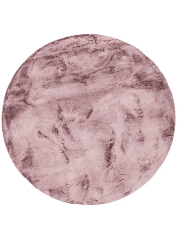 Pergamon Fellteppich Plush Rund in bordeaux