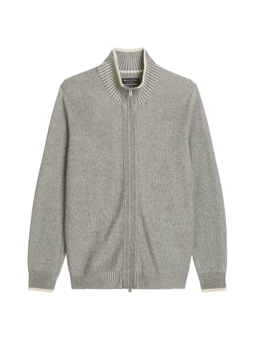 Marc O'Polo Strick-Trainingsjacke in grey melange