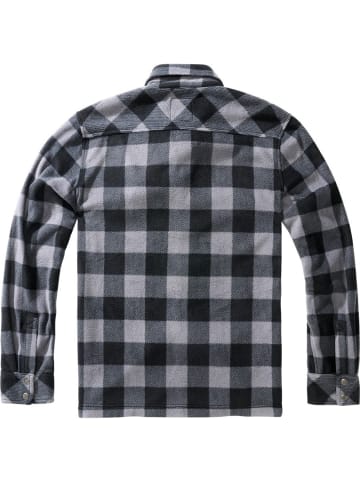 Brandit Hemd "Jeff Fleece Shirt Long Sleeve" in Schwarz