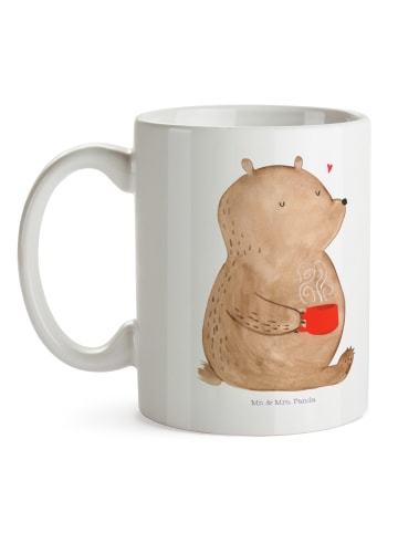 Mr. & Mrs. Panda Becher Bär Kaffee ohne Spruch in Weiß