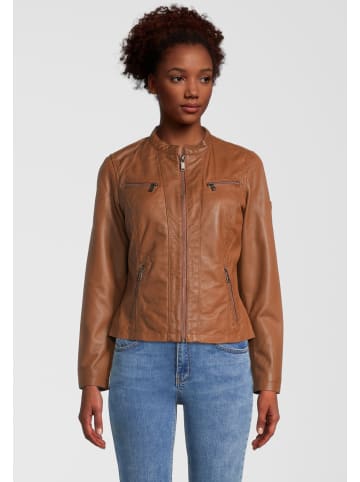 H.I.S Lederjacke mit Label-Patch in D COGNAC