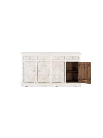 Giner y Colomer Sideboard aus gealtertem weißem Mangoholz in White