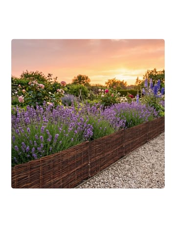 relaxdays 2 x Beeteinfassung in Braun - (B)100 x (H)30 cm