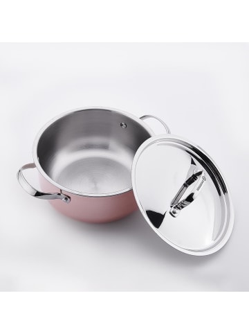 Korkmaz Korkmaz Divani Casserole 20 x 10 cm Kupfer-Topf mit Deckel - 2,9 L in Kupfer