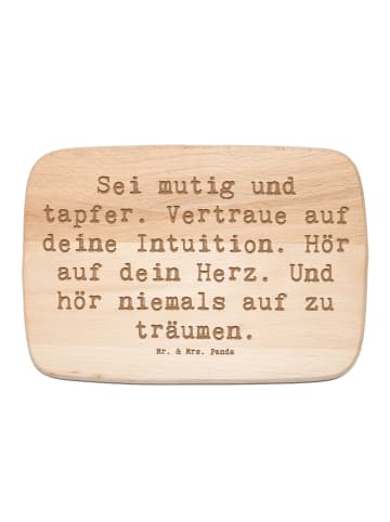 Mr. & Mrs. Panda Holz Servierbrett Spruch Mutig zu sich selbst s... in Transparent