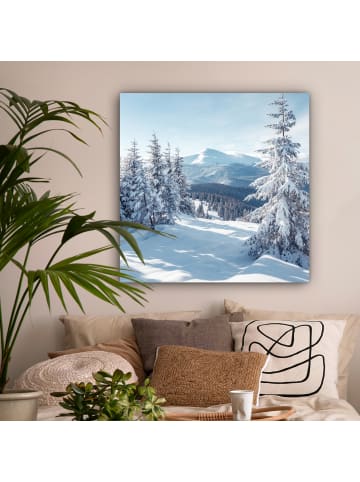 MuchoWow Leinwand Bilder Schneelandschaft