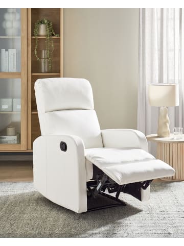 Beliani Fernsehsessel VIRRAT in Weiß/Schwarz - (W) 65 x (H) 100 x (L) 90 cm