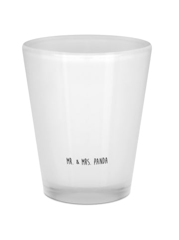 Mr. & Mrs. Panda Schnapsglas Individuell ohne Spruch in Transparent