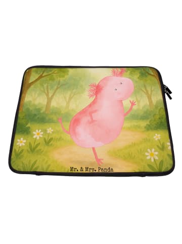 Mr. & Mrs. Panda Notebook Tasche Axolotl Tanzen Design ohne Spruch in Weiß