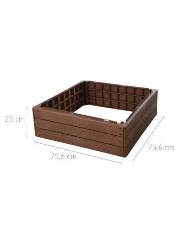 PROGARDEN Gartenbeet in braun