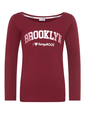 Kangaroos Langarmshirt in bordeaux