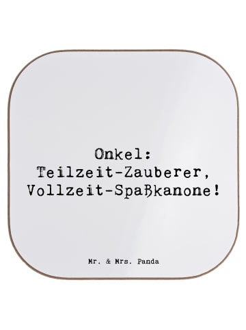 Mr. & Mrs. Panda Untersetzer Spaßiger Onkel mit Spruch in Weiß