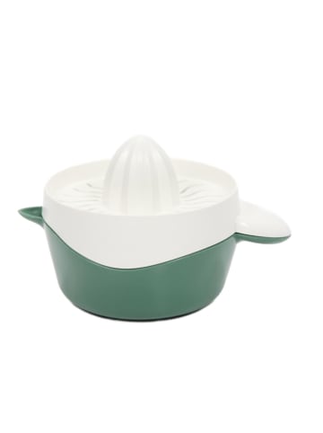 Excellent Houseware Zitruspresse mit Behälter in Dunkelgrün, (B) 12,5 x (H) 10,5 x (L) 17 cm