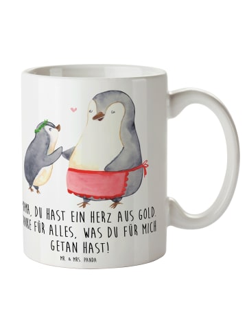 Mr. & Mrs. Panda Tasse Mama Herz Gold mit Spruch in Weiß