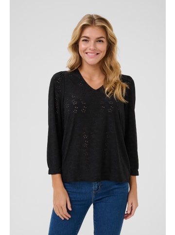 Kaffe Langarm-Bluse KAenya in Black Deep CC.