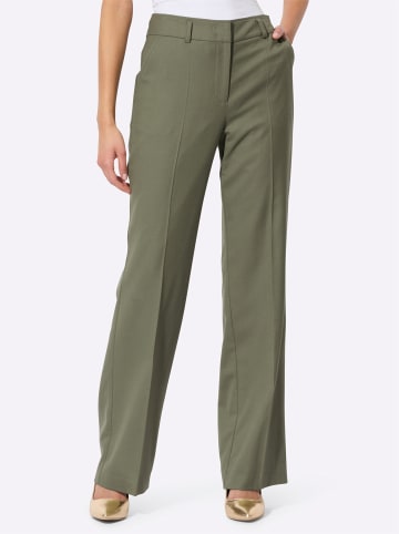 creation L Bügelfaltenhose in khaki