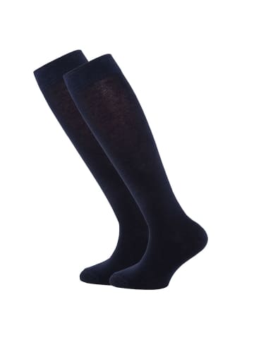 ewers 2er-Set Kniestrümpfe 2er Pack Uni in marine
