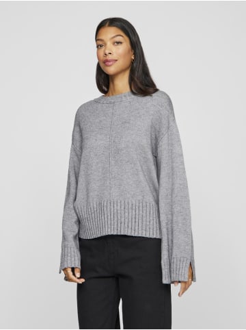 Vila Strickpullover in Medium Grey Melange