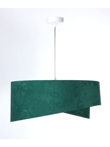 Licht-Erlebnisse Pendelleuchte Ø 50 x (T)102 cm in Weiß FlaschengrünWeiß Flaschengrün