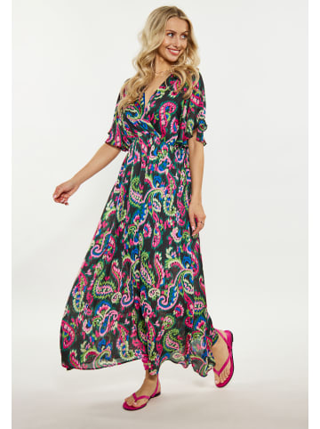 IZIA Damen Kleid in Schwarz Mehrfarbig