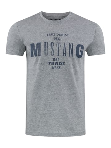 Mustang T-Shirt Print Tee Mustang in Grau