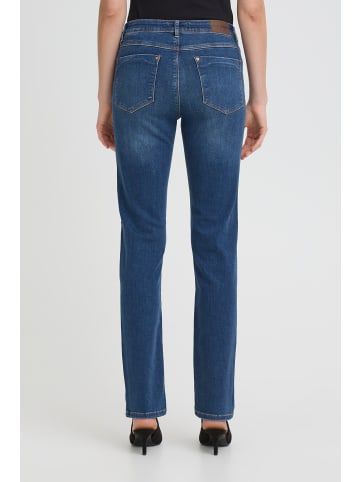 Pulz Jeans PZSANDRA Straight fit in Medium Blue Denim