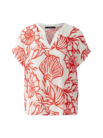 Oui Blusenshirt in white red