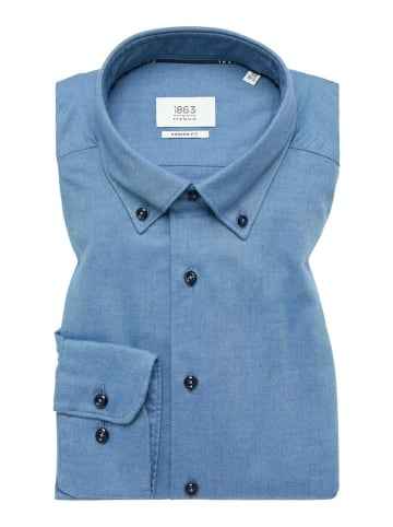 Eterna Langarm Business Hemd für Herren in blau