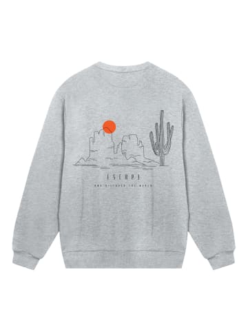 F4NT4STIC Sweatshirt Escape Discover the World Savannah in grau meliert
