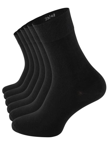 Clark Crown® Baumwoll-Socken 6 Paar Edel & Modern in Schwarz