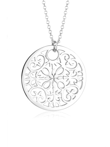 Elli Halskette 925 Rosegold Münze, Ornament in Silber