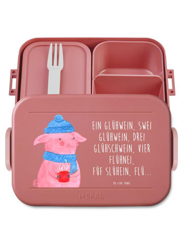 Mr. & Mrs. Panda MEPAL Bentobox Schweinchen Glühwein Motiv mit S... in Rot Pastell