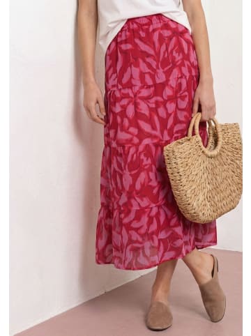 Street One Maxi-Rock aus Chiffon mit floralem Print in salsa red