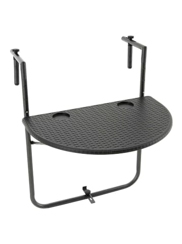 VCM  Balkonhängetisch Balkontisch Wandklapptisch Hängetisch schwarz in Schwarz