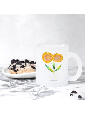 Mr. & Mrs. Panda Tee Tasse Blume Sonnenblume ohne Spruch in Transparent