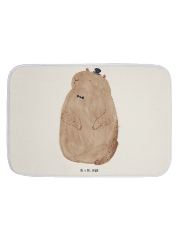 Mr. & Mrs. Panda Badematte Murmeltier ohne Spruch in Weiß