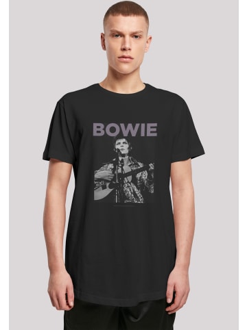 F4NT4STIC Long Cut T-Shirt David Bowie Rock Poster in schwarz