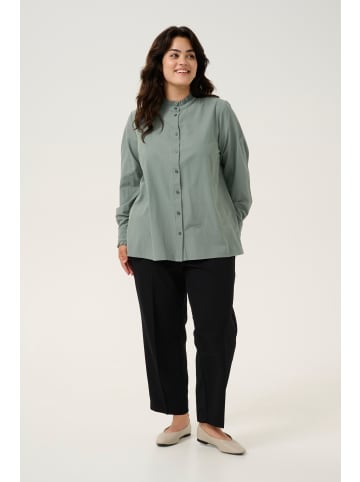 KAFFE curve Langarm - Hemd KCadi in Balsam Green
