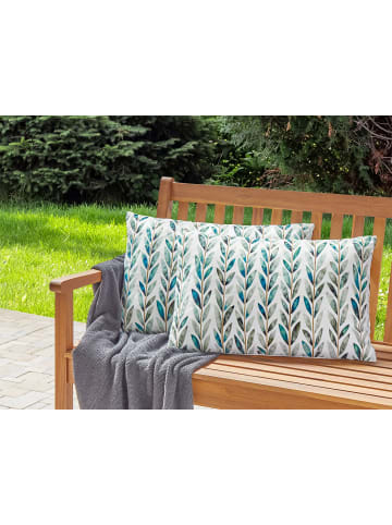 Beliani 2er-Set Gartenkissen LOANO in Weiß/Grün