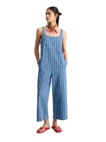 Marc O'Polo DENIM Crayfish Capsule Striped Denim Overall in Medium Blue