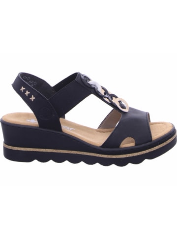 rieker Keilsandalette in schwarz
