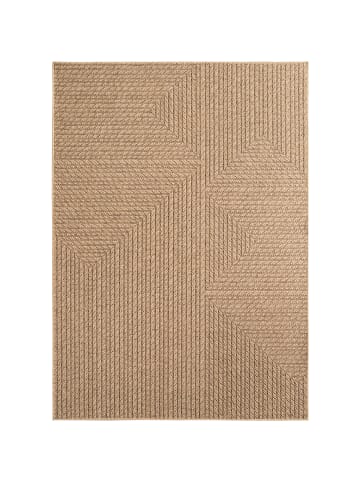 KADIMA DESIGN Flachgewebeteppich Jute-Optik Natur Bordüre Waschbar