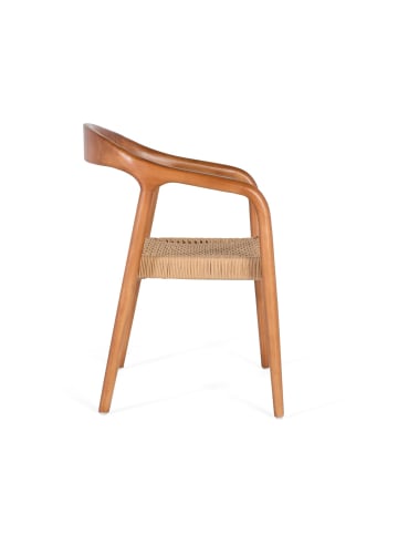 Giner y Colomer 2-er Set: Stühle mit Armlehnen aus Gummibaumholz. in Brown