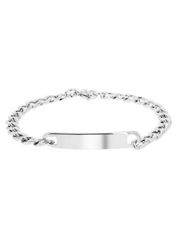 Adeliás Damen Armband – Panzerarmband aus Edelstahl 18 cm in silber