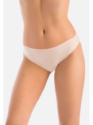 Teyli 3er pack: Klassische Damen-Strings Brazistri in beige