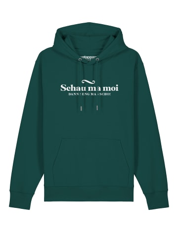 wat? Apparel Sweatshirt Schau ma moi dann seng mas scho in Glazed Green