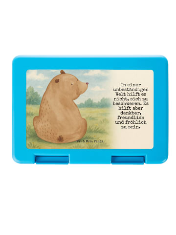 Mr. & Mrs. Panda Brotbox Bär Schulterblick Design mit Spruch in Weiß