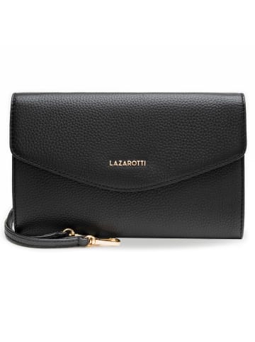 Lazarotti Bologna Leather Clutch Tasche Leder 23 cm in black