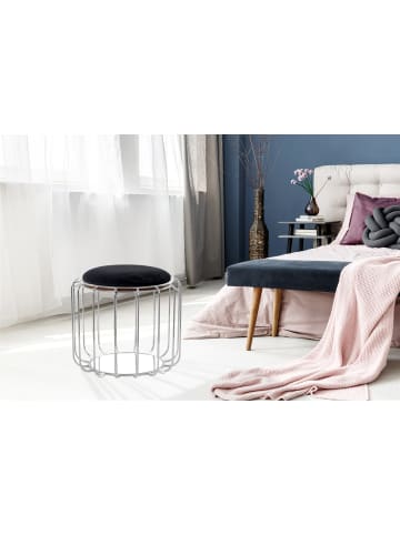 Kayoom Sitzkissen Pouf Comfortable in schwarz - silber
