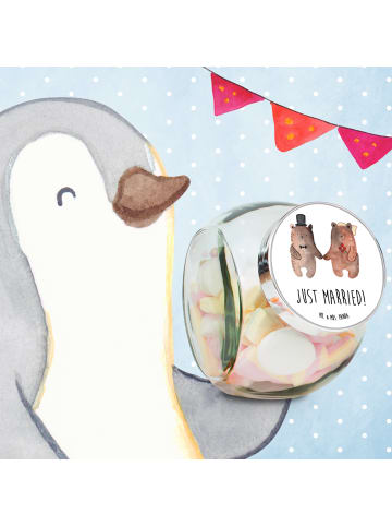 Mr. & Mrs. Panda Kaffeedose Bär Heirat mit Spruch in Weiß